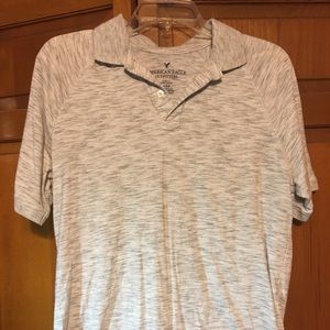 Gray heathered American Eagle Polo